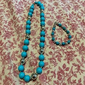 Vintage Turquoise and Silver Bracelet & Necklace